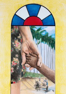 Grafik: Ruth Mariet Trueba Castro/Kuba, © Weltgebetstag der Frauen – Deutsches Komitee e.V. 